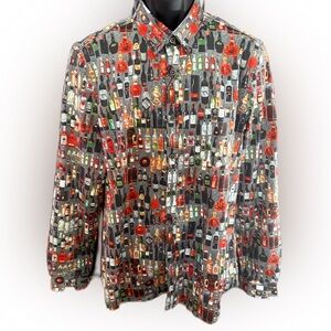 BNWT Paisley & Gray Men’s Bar Back Booze Long Sleeve Button Down Shirt. Size XL